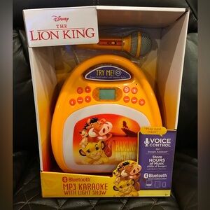 Disney The Lion King Orange Bluetooth Karaoke Machine